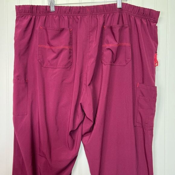Women's Burgundy Cargo Pants - Picture 6 of 13